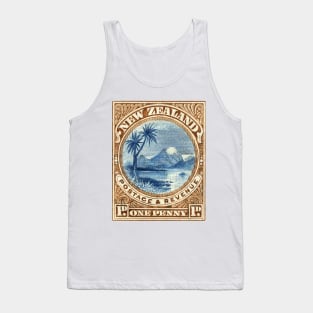 Vintage New Zealand Stamp Design Tank Top